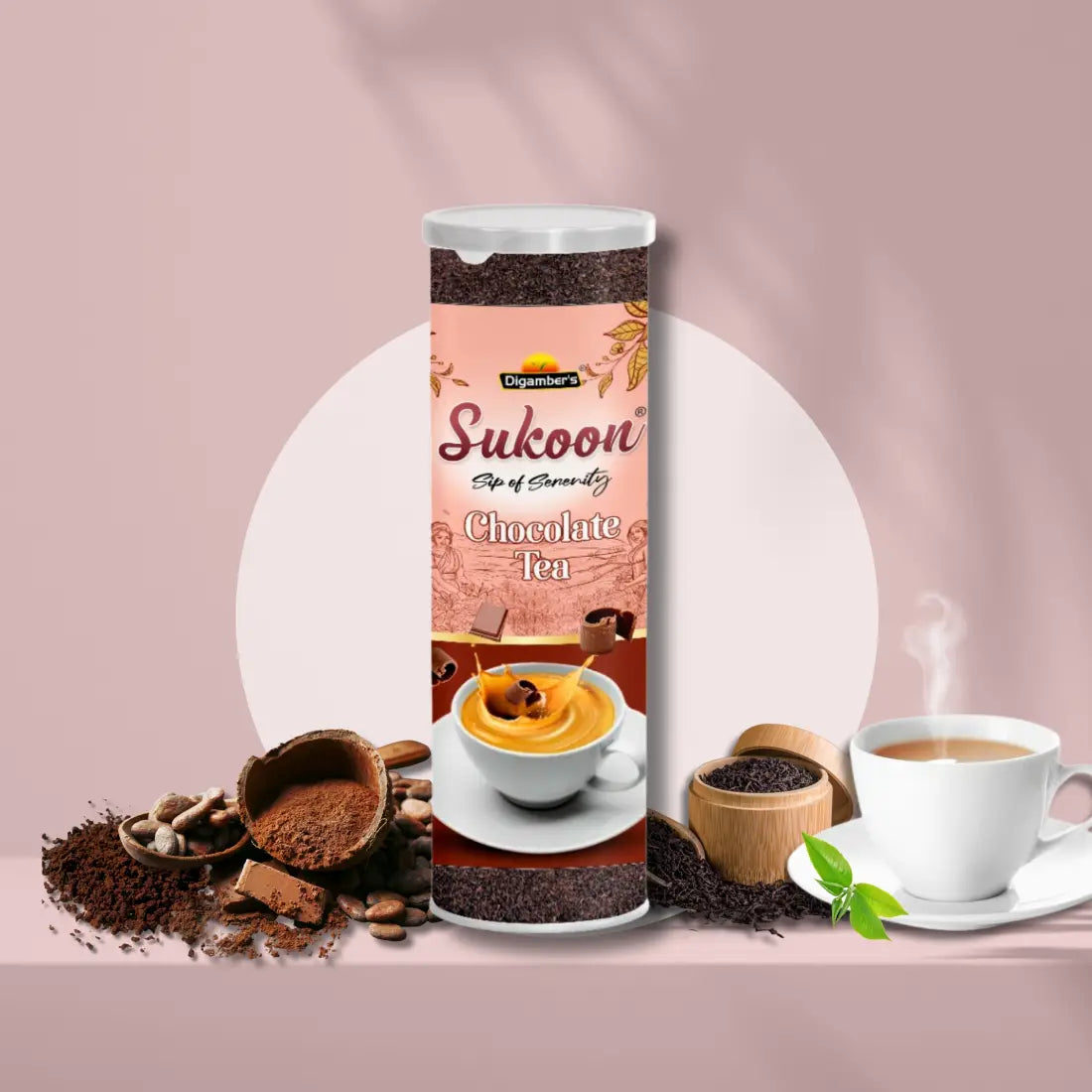 Sukoon Premium Chocolate Tea product creative