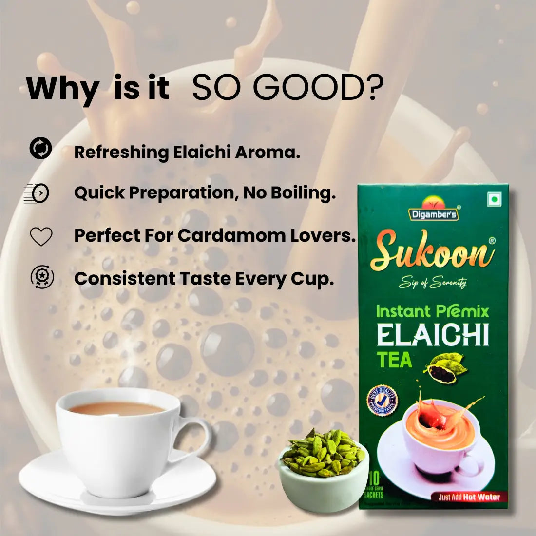 Sukoon Premium Elaichi Premix