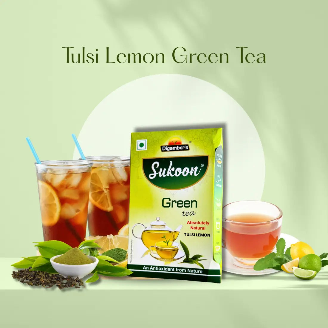 Sukoon Green Tea (LEMON-TULSI)