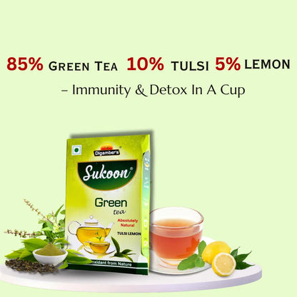 Sukoon Green Tea (LEMON-TULSI)