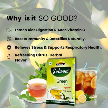 Sukoon Green Tea (LEMON-TULSI)