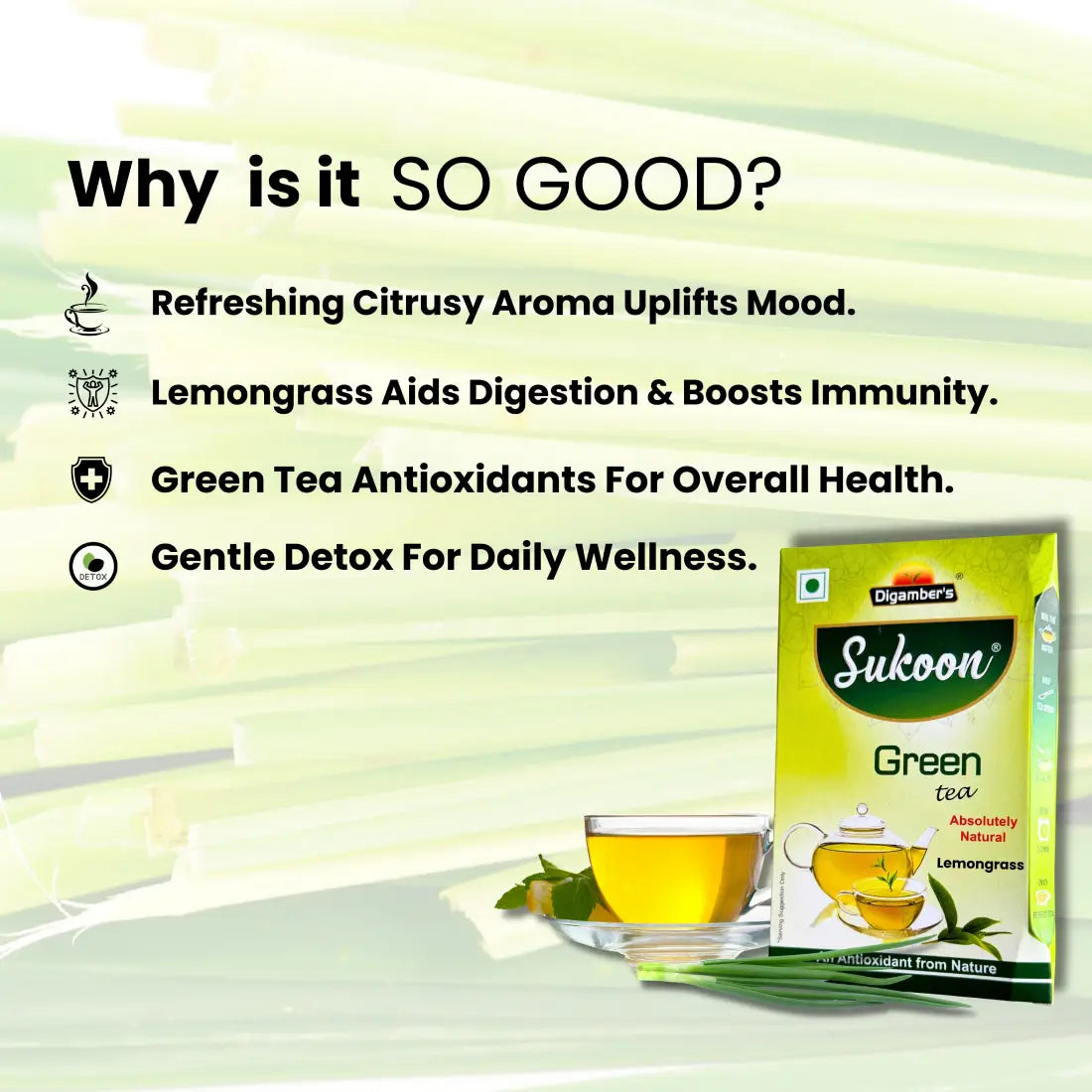 Sukoon Green Tea (LEMONGRASS)