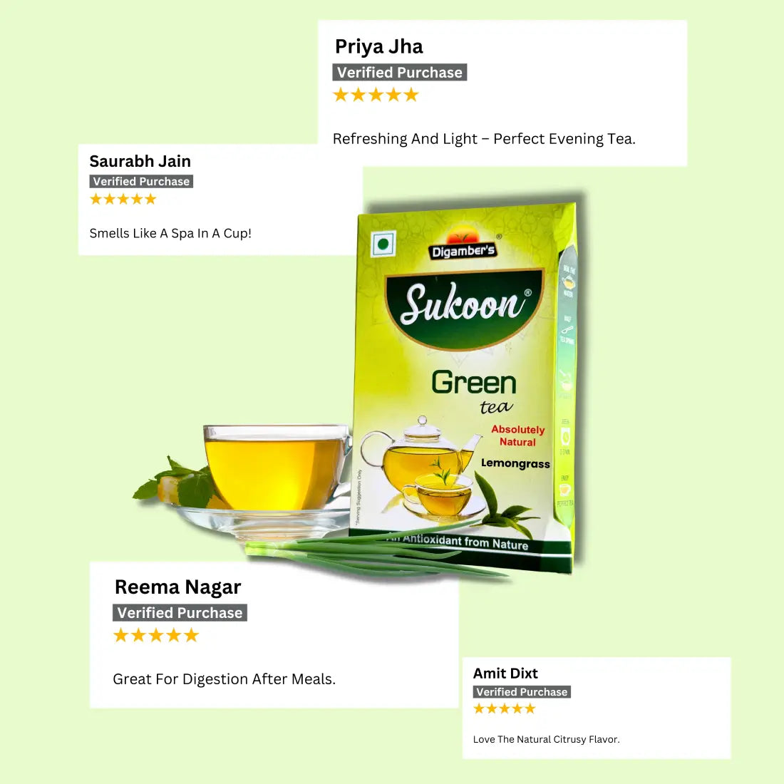 Sukoon Green Tea (LEMONGRASS)